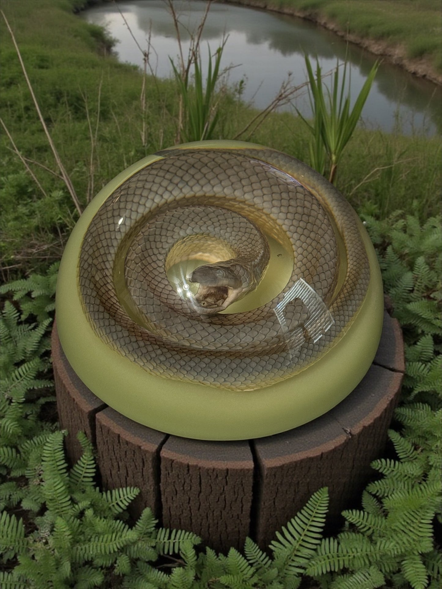 Northern Water Snake Resin Half Sphere