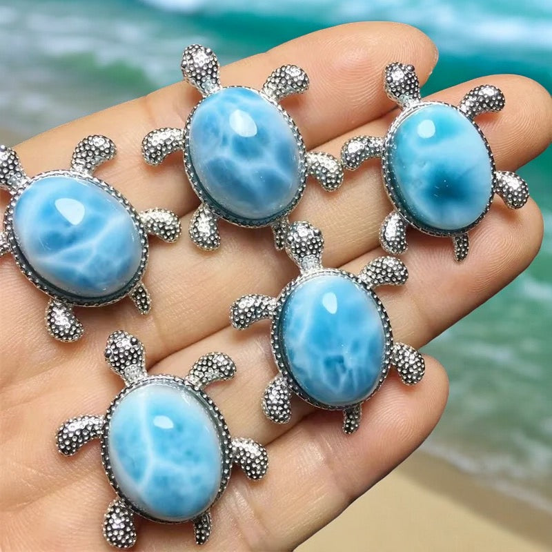 Larimar Tortoise Carving