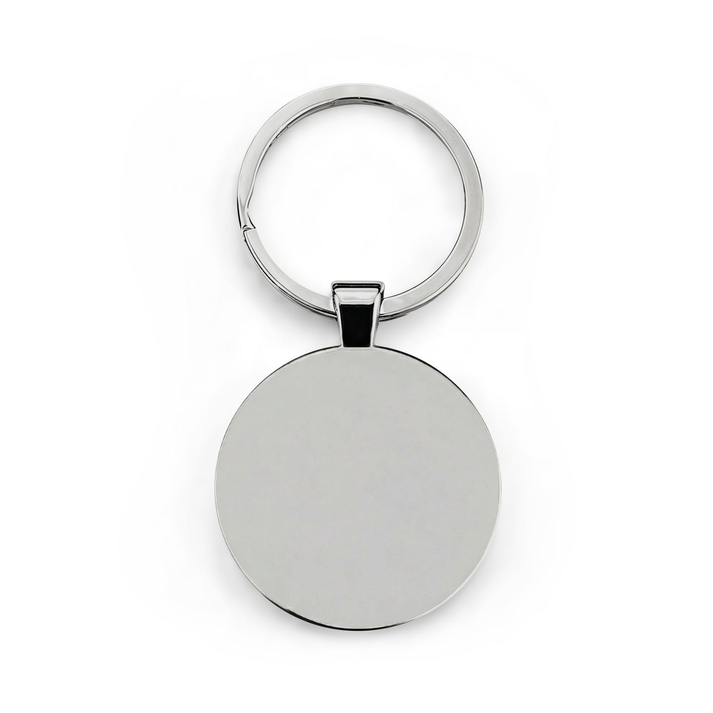 Round Stainless Steel Keychain — Moonlit Meditation Keyring