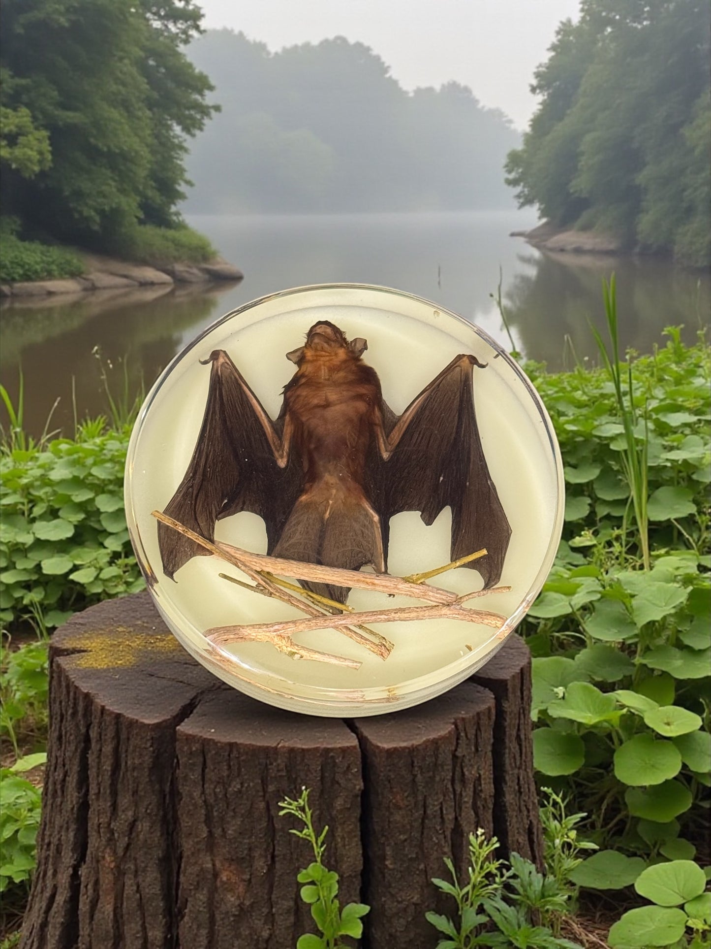 Bat in UV Resin Disc