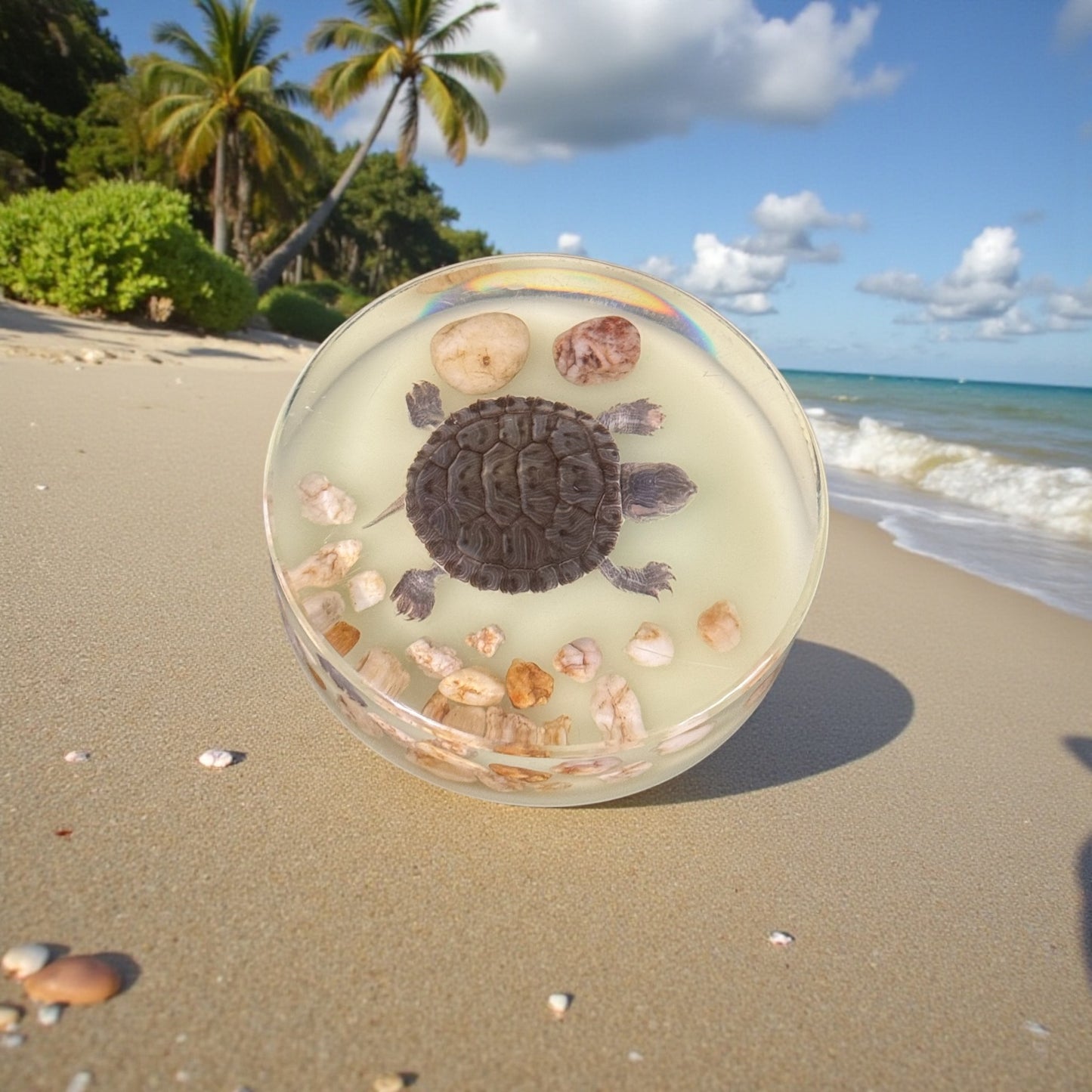 Red-Ear Slider Turtle Resin Disc