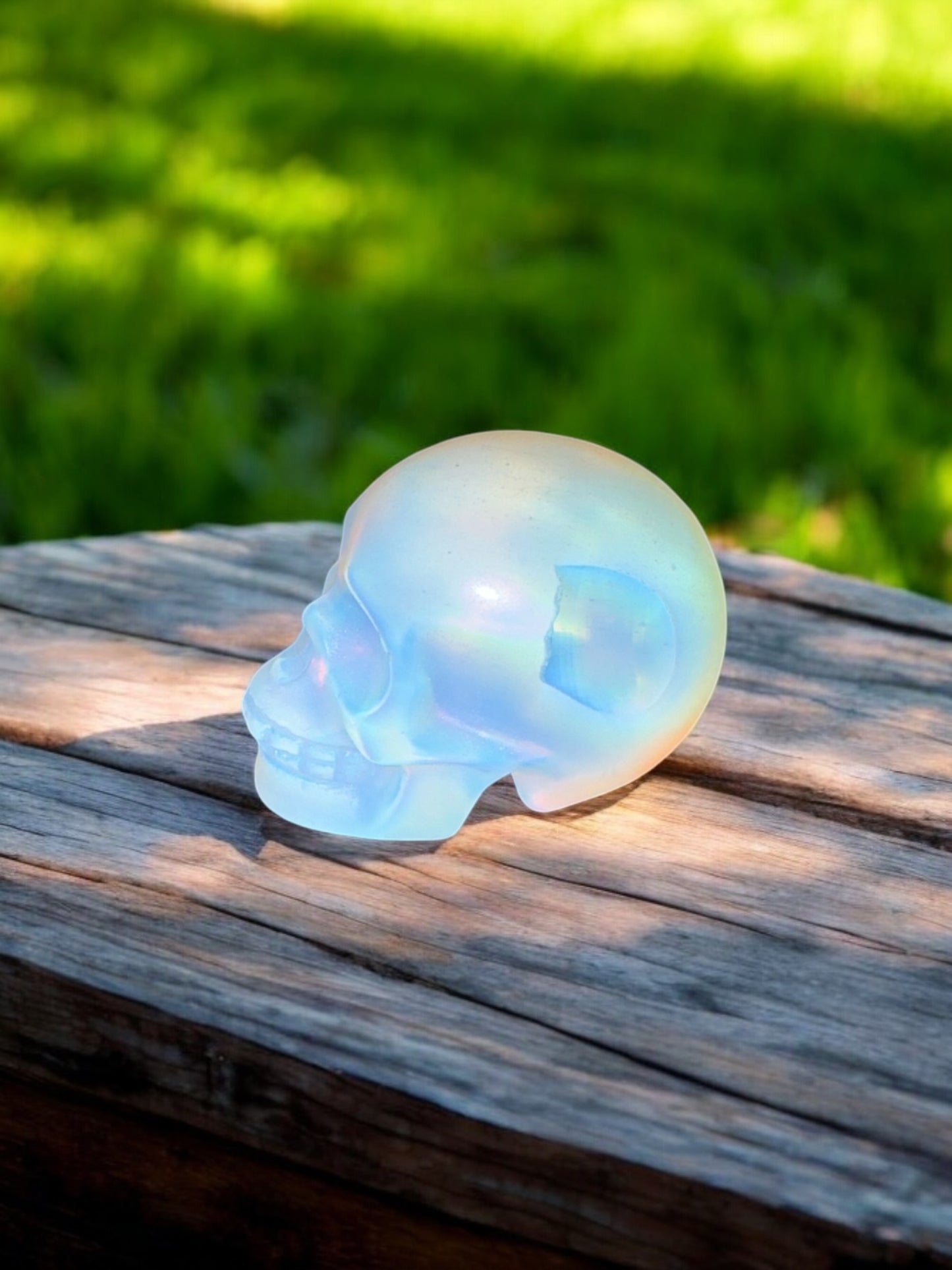 Opalite Skeleton Skull