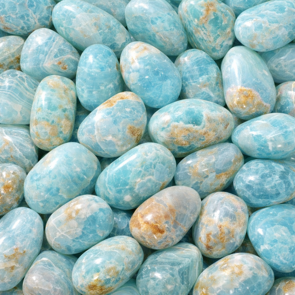 Caribbean Blue Aragonite Tumbles