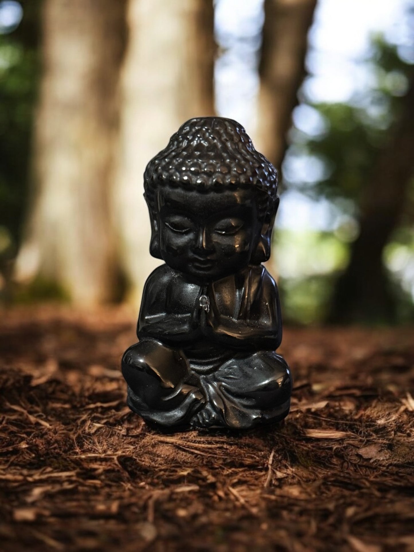 Black Obsidian Buddha