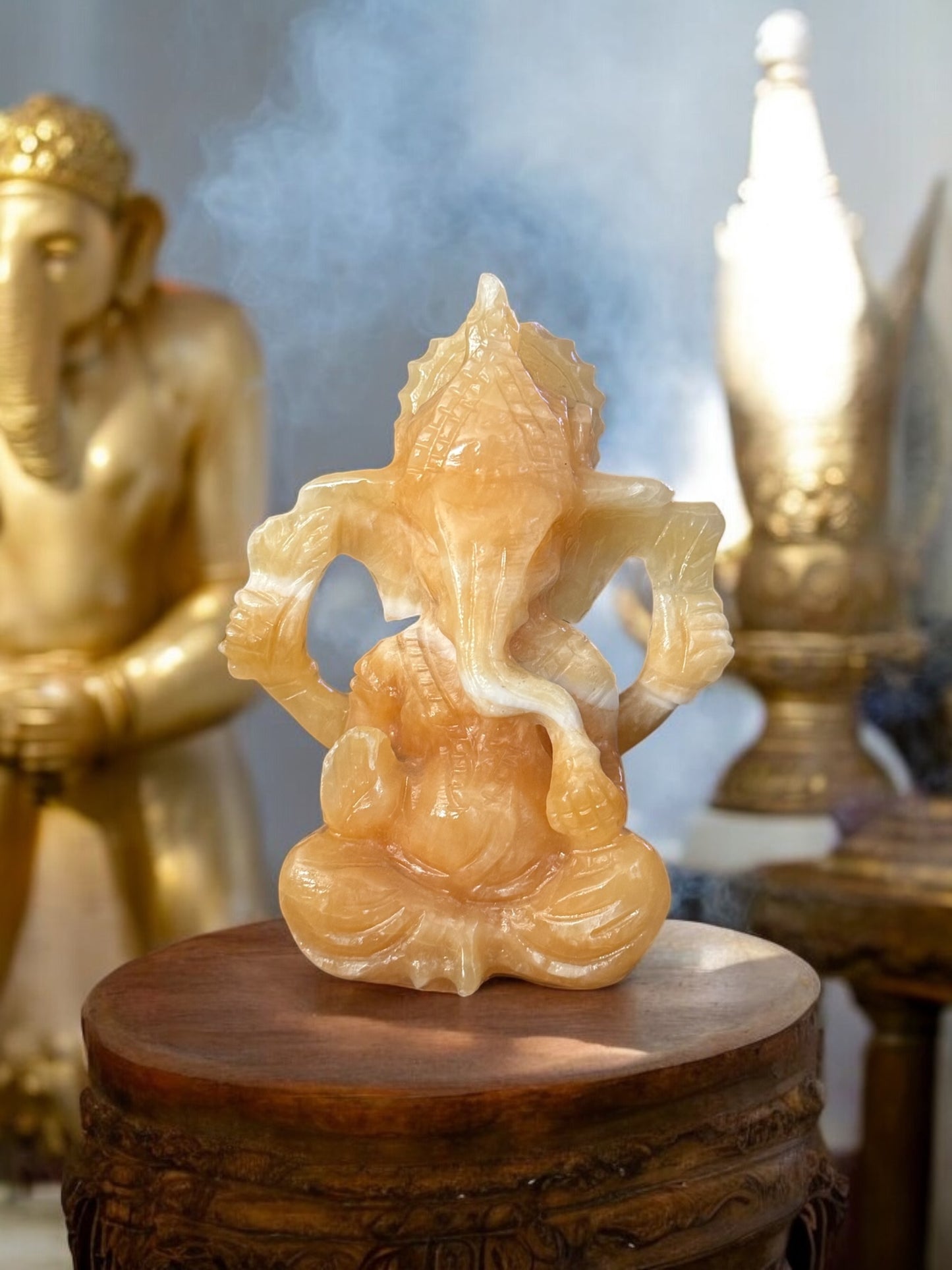 Orange Calcite Ganesh