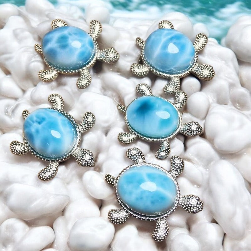 Larimar Tortoise Carving