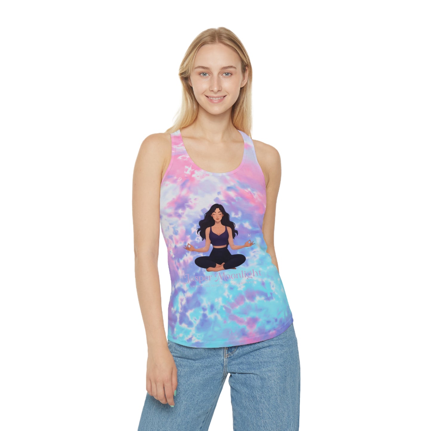Meditation Goddess Tie-Dye Racerback Tank