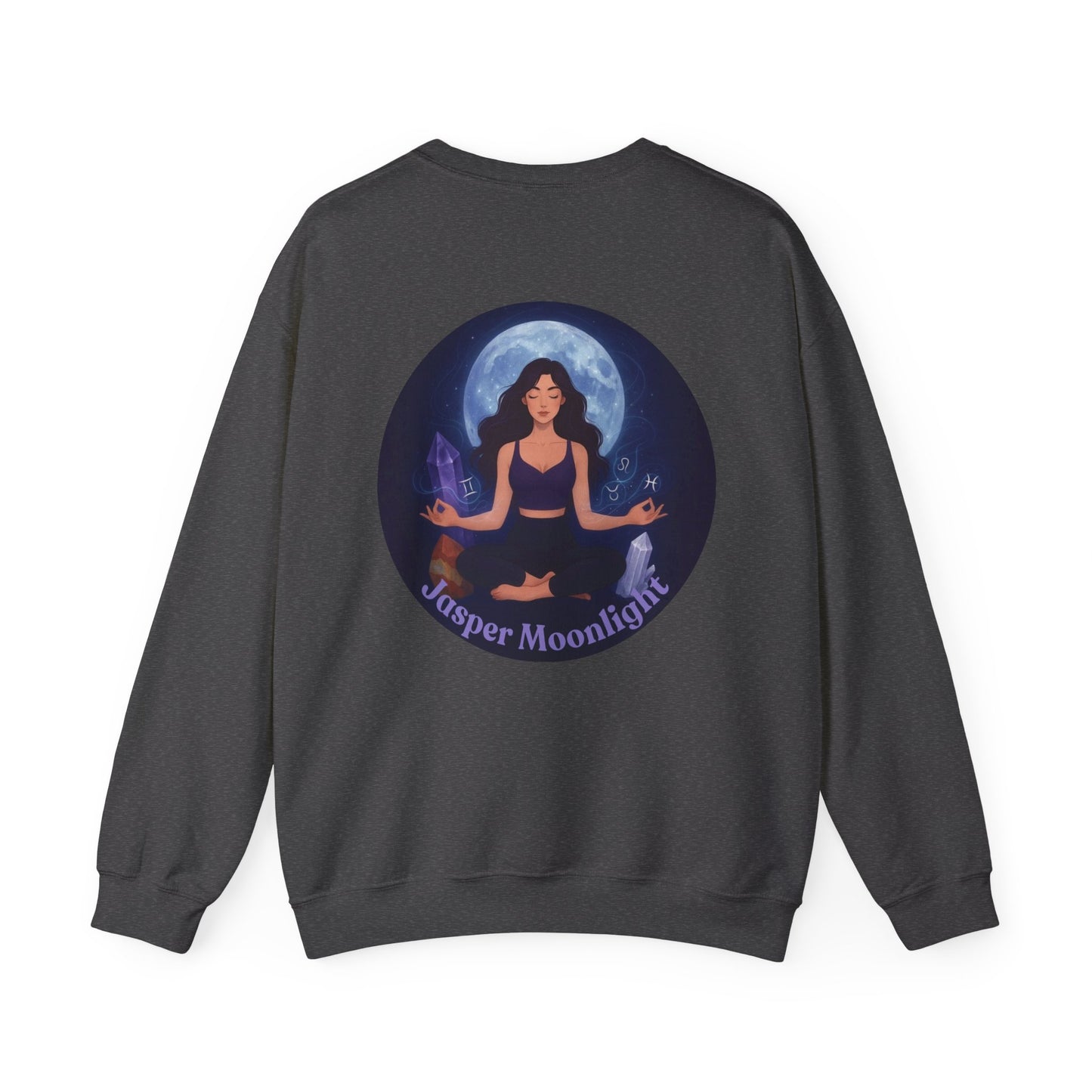 Moonlit Meditation Crewneck Sweatshirt — Back Logo
