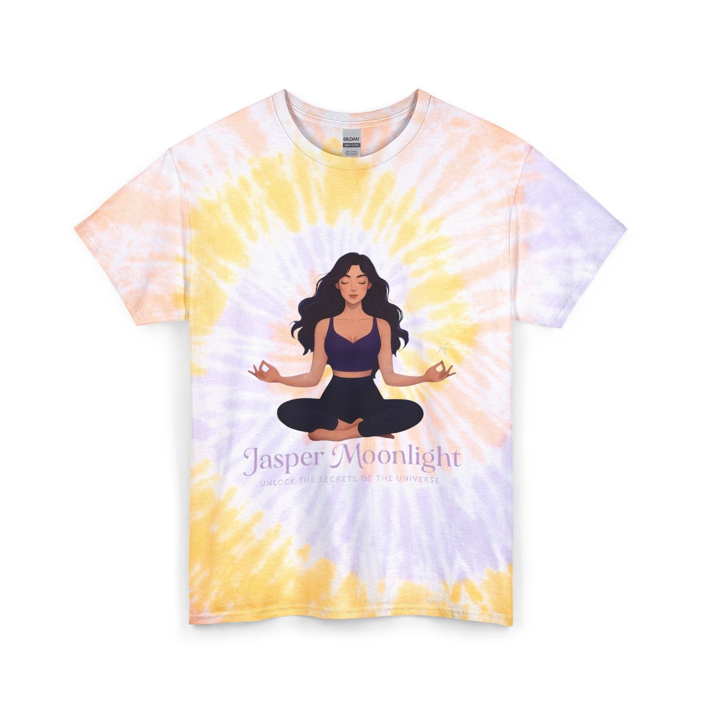 Moonlit Meditation Tie-Dye Tee — "Jasper Moonlight" Spiritual Yoga Shirt