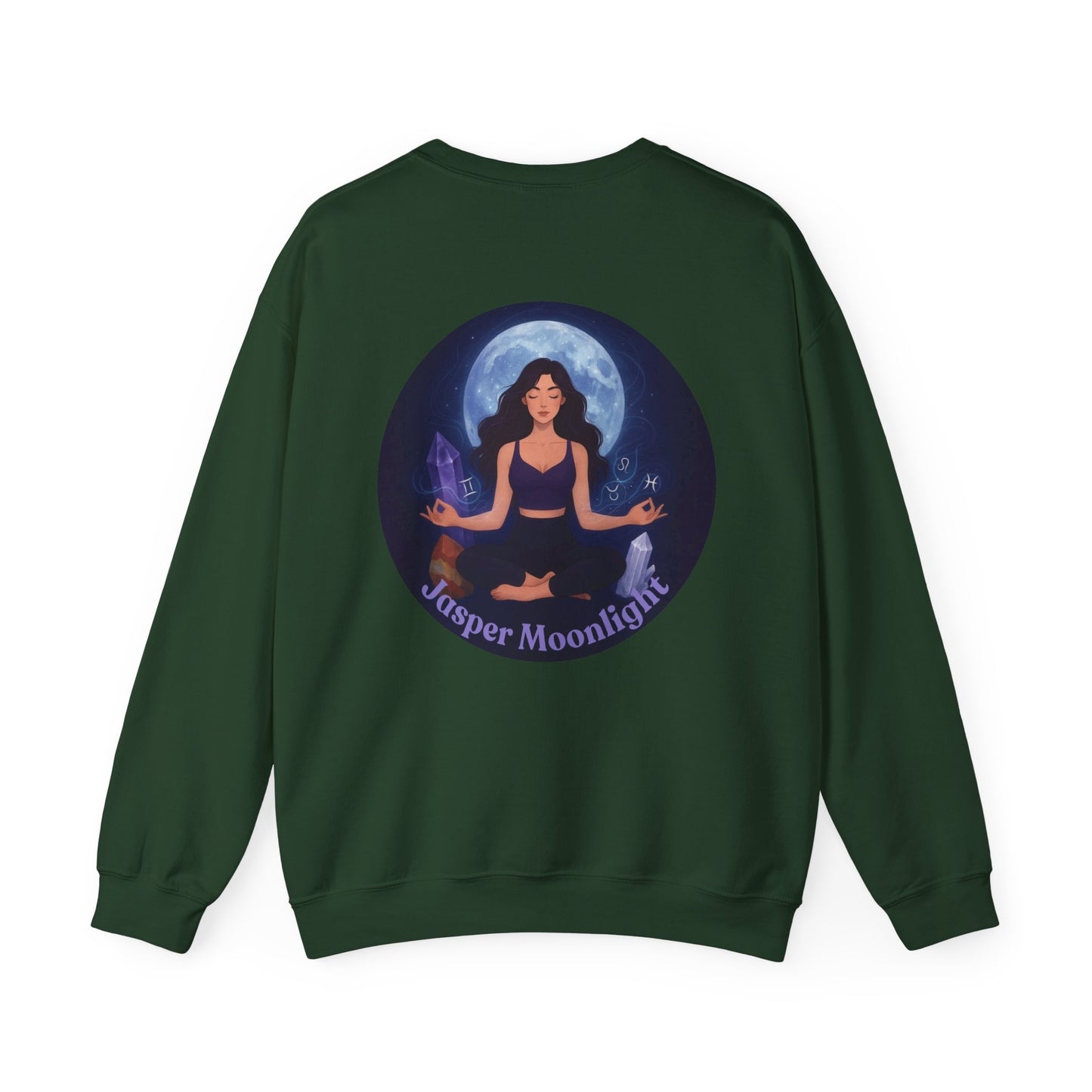 Moonlit Meditation Crewneck Sweatshirt — Back Logo