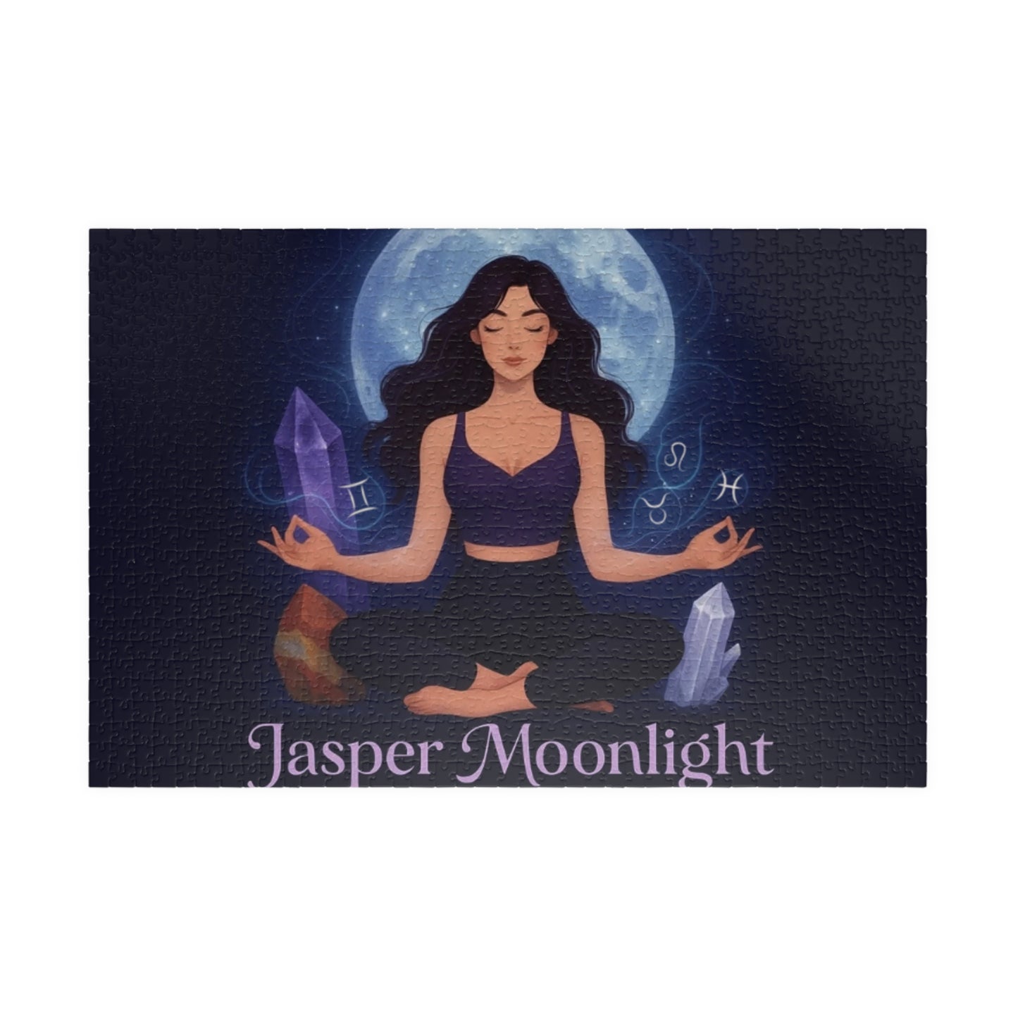 Moonlit Meditation Jigsaw Puzzle — Spiritual Crystal & Moon 252–1014 Piece