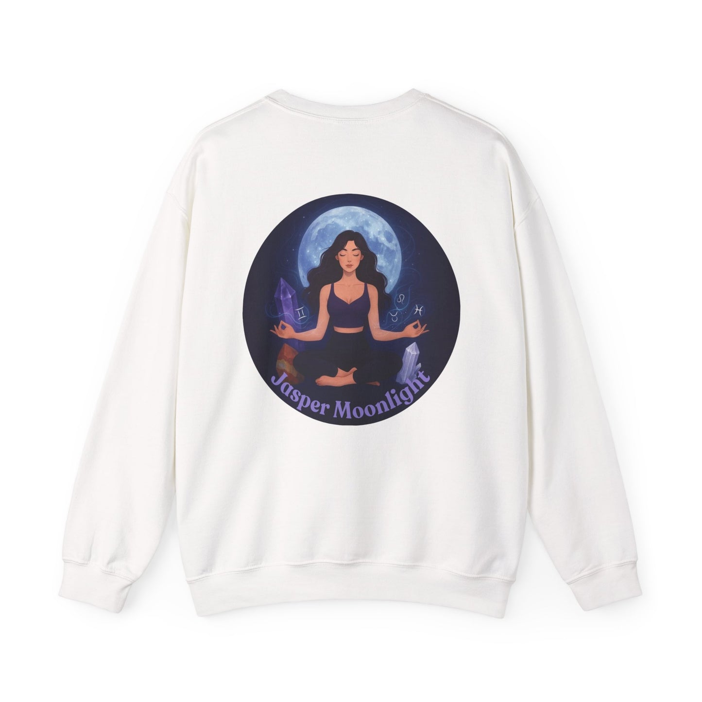 Moonlit Meditation Crewneck Sweatshirt — Back Logo
