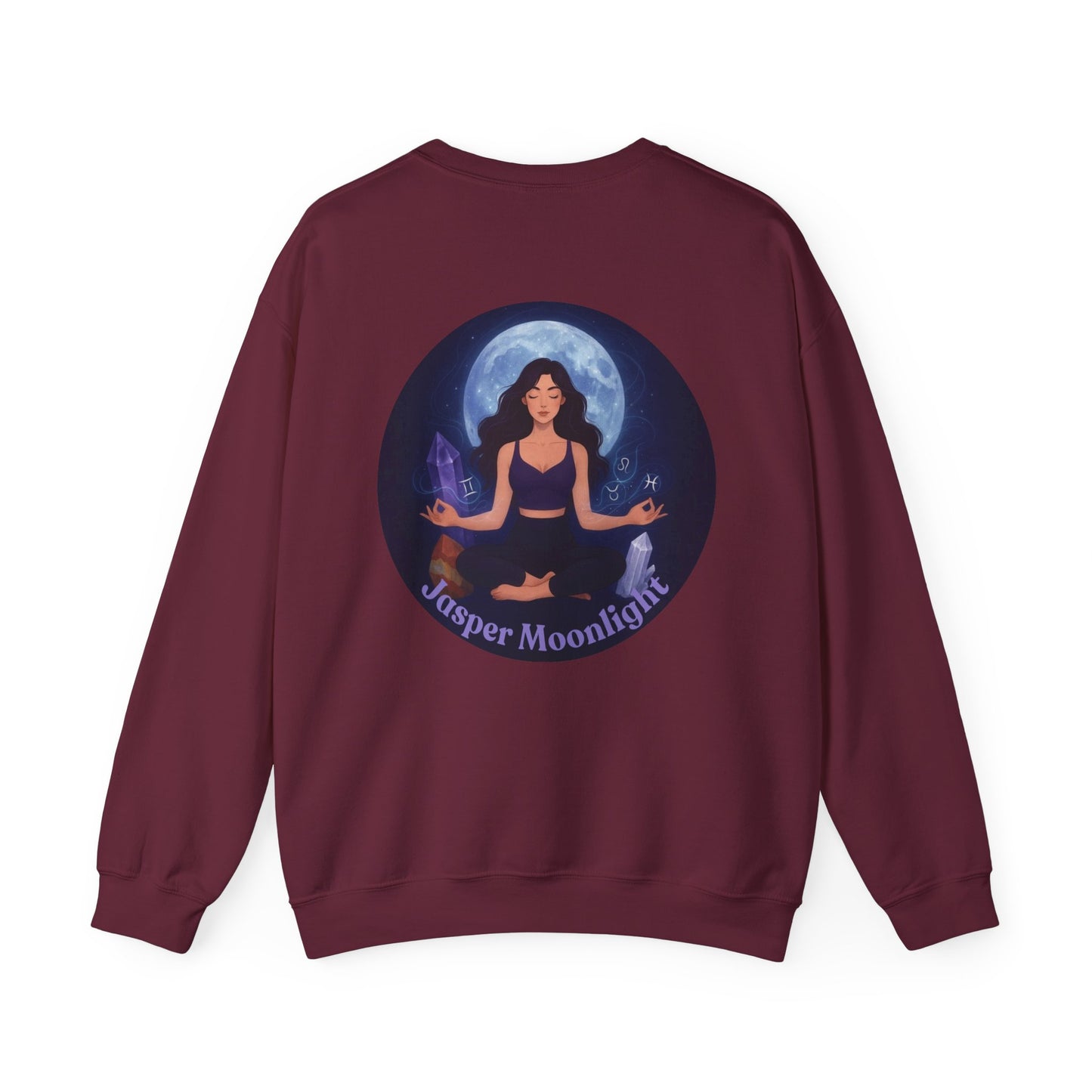 Moonlit Meditation Crewneck Sweatshirt — Back Logo