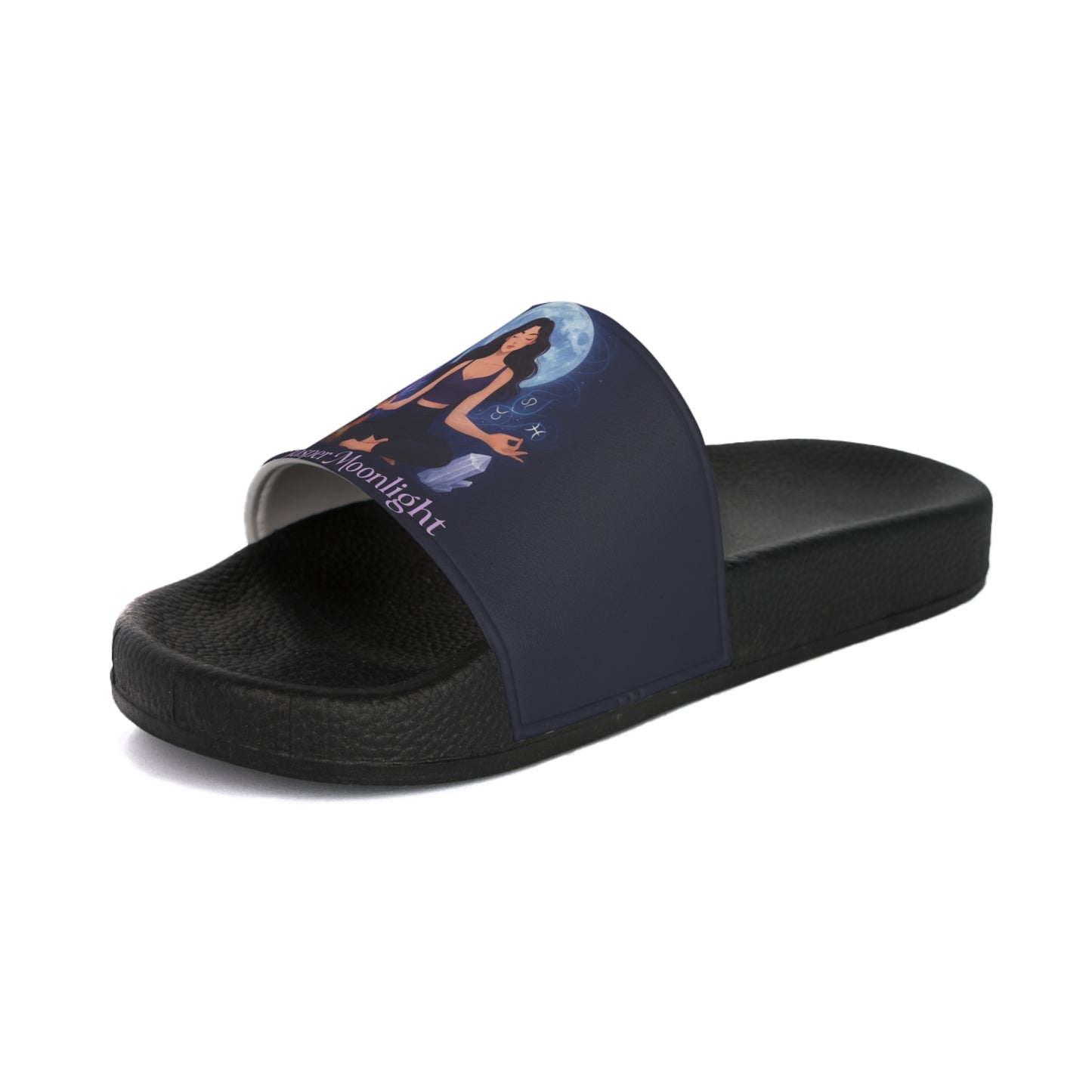 Men's Slide Sandals — Moonlit Meditation Graphic Slides