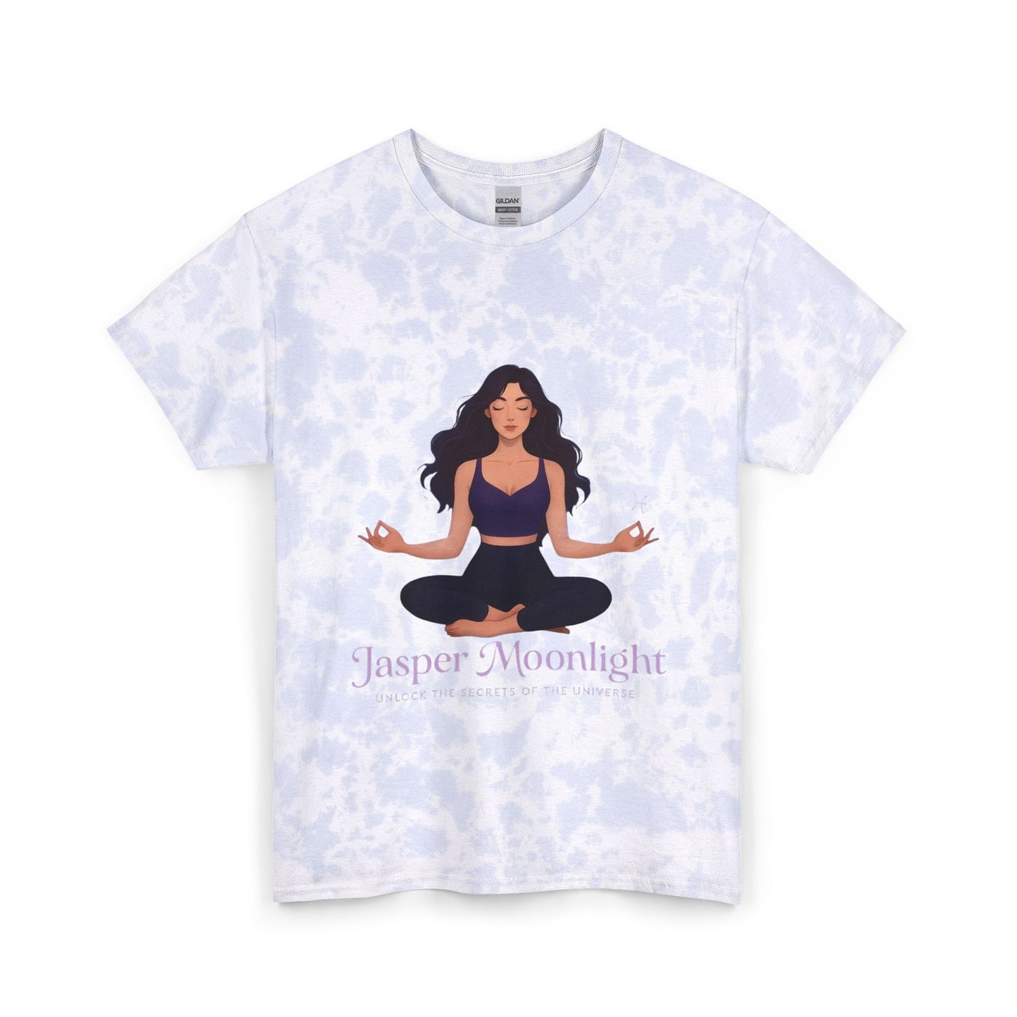 Moonlit Meditation Tie-Dye Tee — "Jasper Moonlight" Spiritual Yoga Shirt