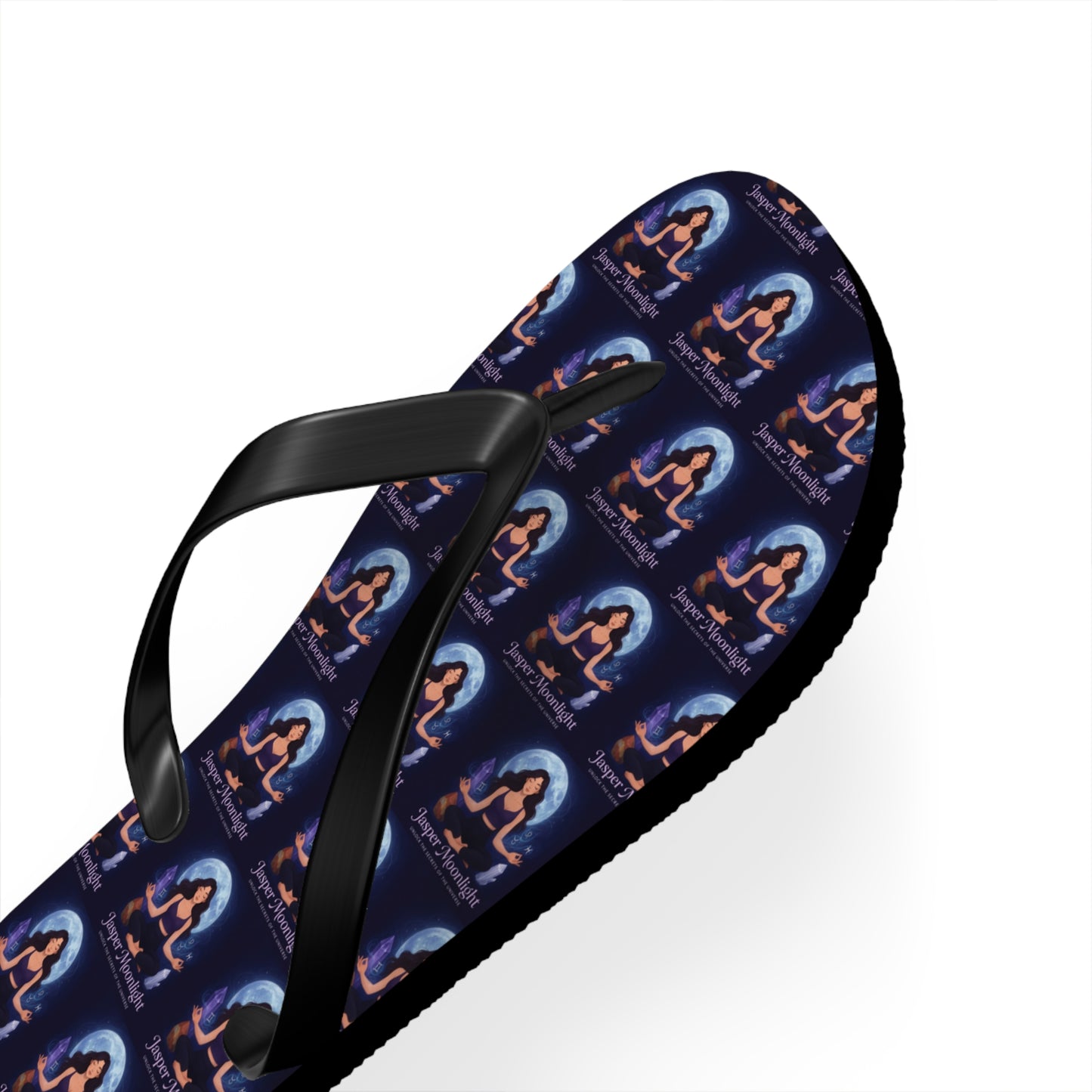 Moonlit Meditation Pattern Flip Flops — Beach Sandals