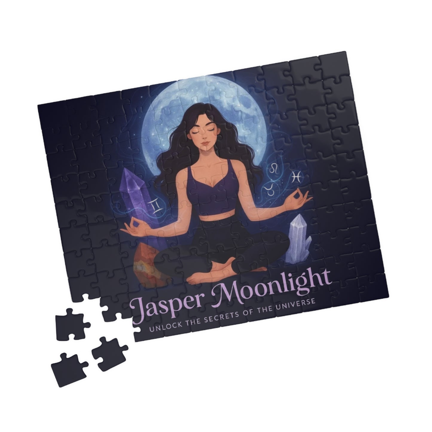 Moonlit Meditation Jigsaw Puzzle — Spiritual Crystal & Moon 252–1014 Piece