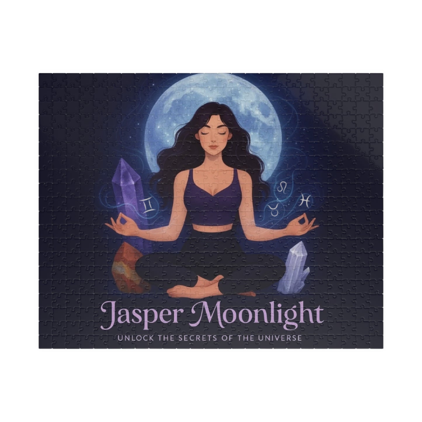 Moonlit Meditation Jigsaw Puzzle — Spiritual Crystal & Moon 252–1014 Piece