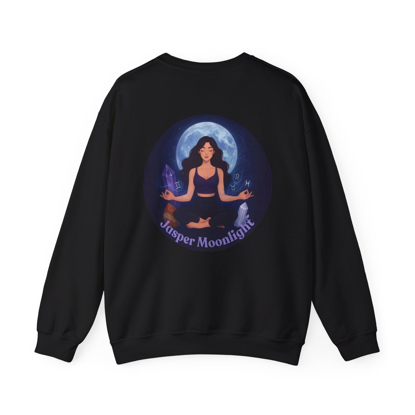 Moonlit Meditation Crewneck Sweatshirt — Back Logo