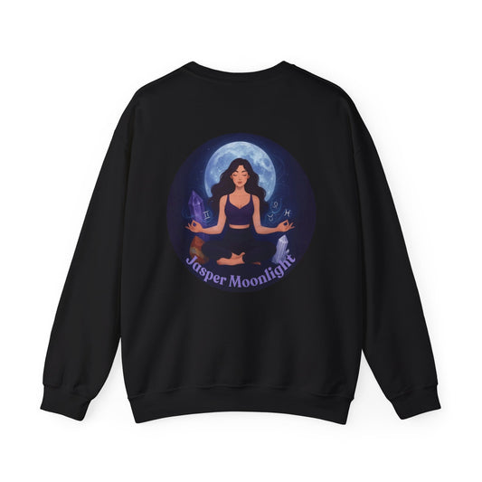 Moonlit Meditation Crewneck Sweatshirt — Back Logo