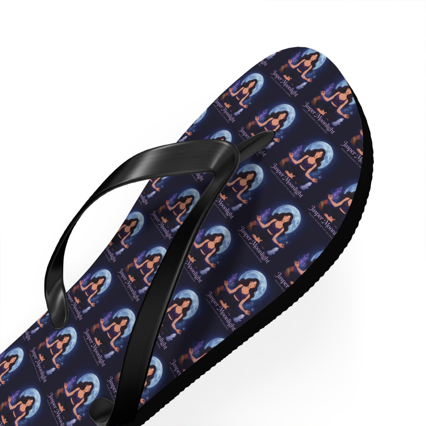 Moonlit Meditation Pattern Flip Flops — Beach Sandals