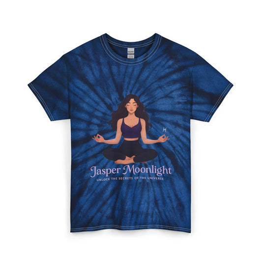 Moonlit Meditation Tie-Dye Tee — "Jasper Moonlight" Spiritual Yoga Shirt