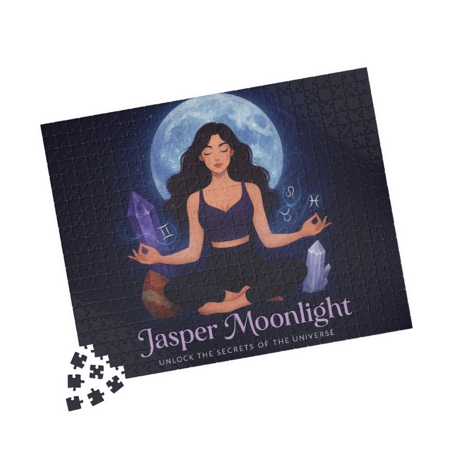 Moonlit Meditation Jigsaw Puzzle — Spiritual Crystal & Moon 252–1014 Piece