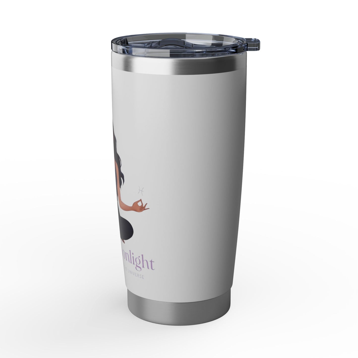 Moonlit Meditation 20oz Tumbler — Stainless Travel Mug for Yoga & Mindfulness
