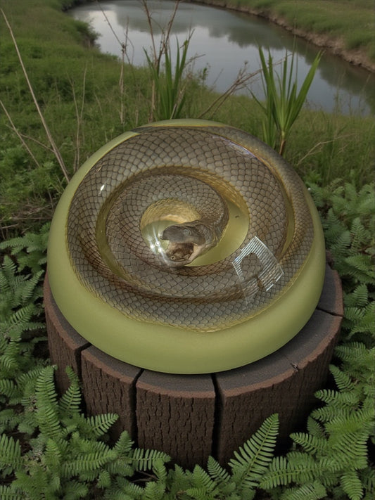 Northern Water Snake Resin Half Sphere