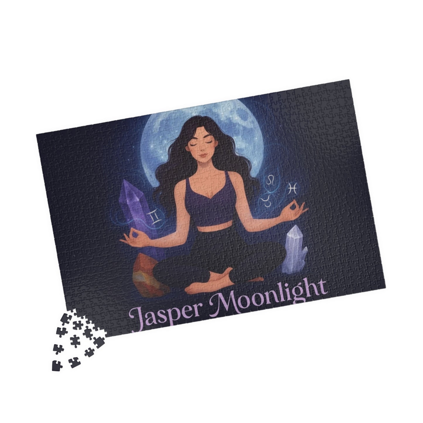 Moonlit Meditation Jigsaw Puzzle — Spiritual Crystal & Moon 252–1014 Piece