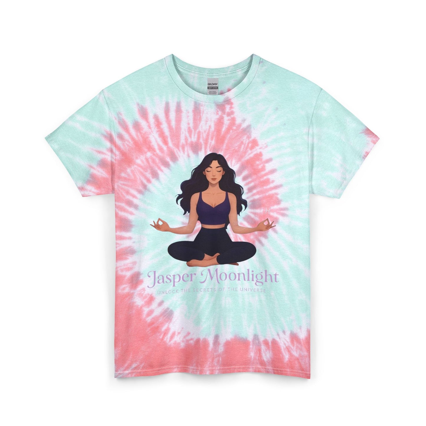 Moonlit Meditation Tie-Dye Tee — "Jasper Moonlight" Spiritual Yoga Shirt