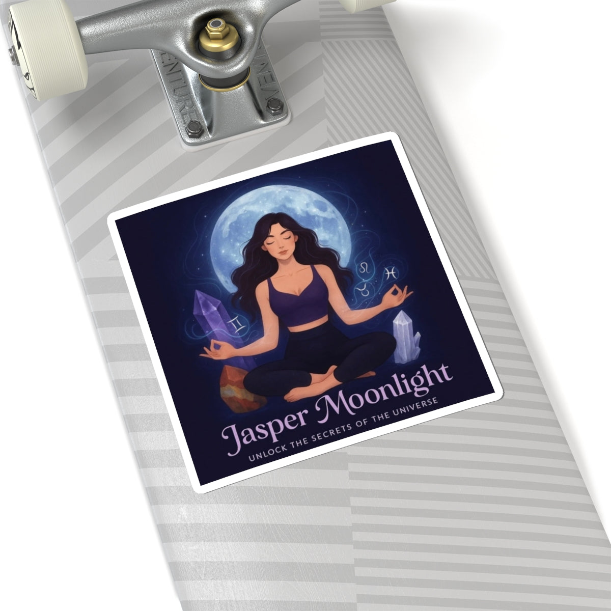 Astrology Crystal Sticker — "Jasper Moonlight: Unlock the Secrets of the Universe"
