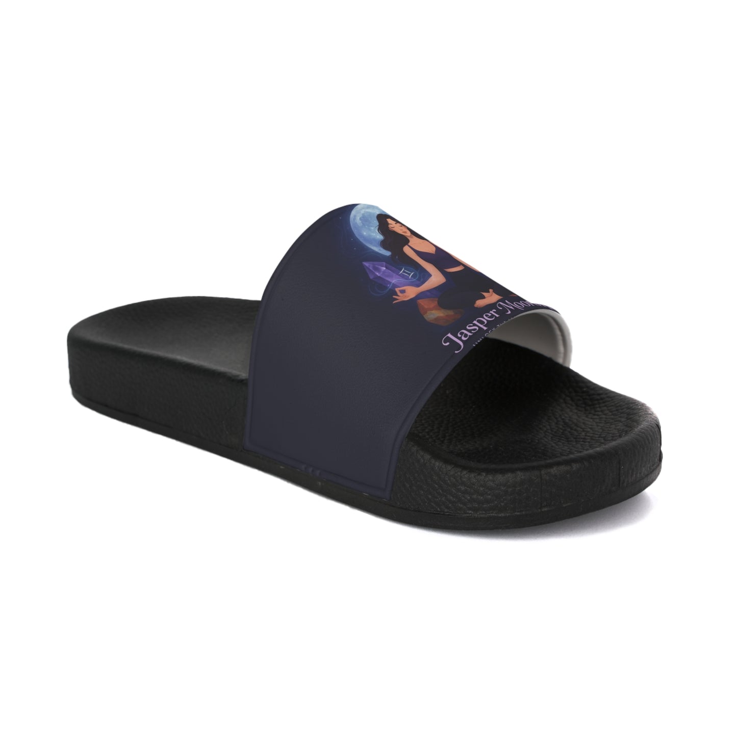 Men's Slide Sandals — Moonlit Meditation Graphic Slides