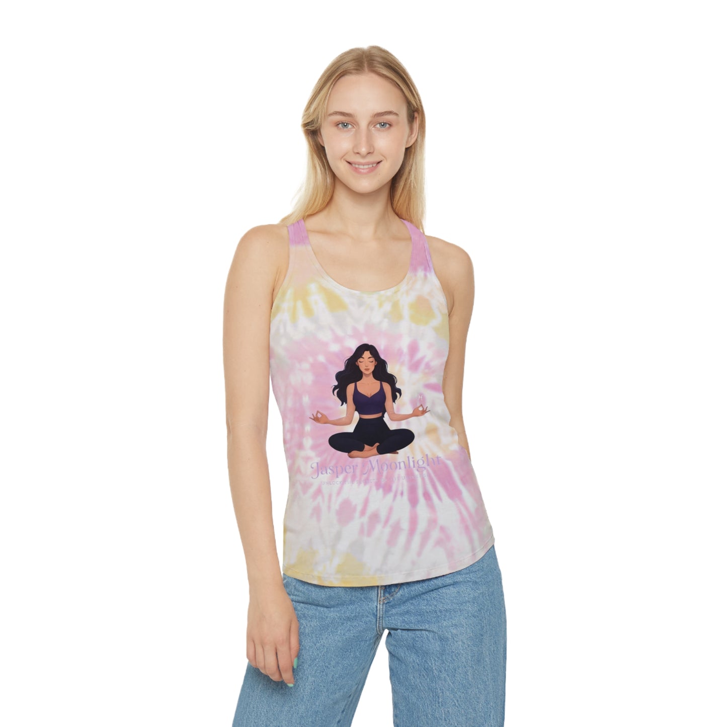Meditation Goddess Tie-Dye Racerback Tank