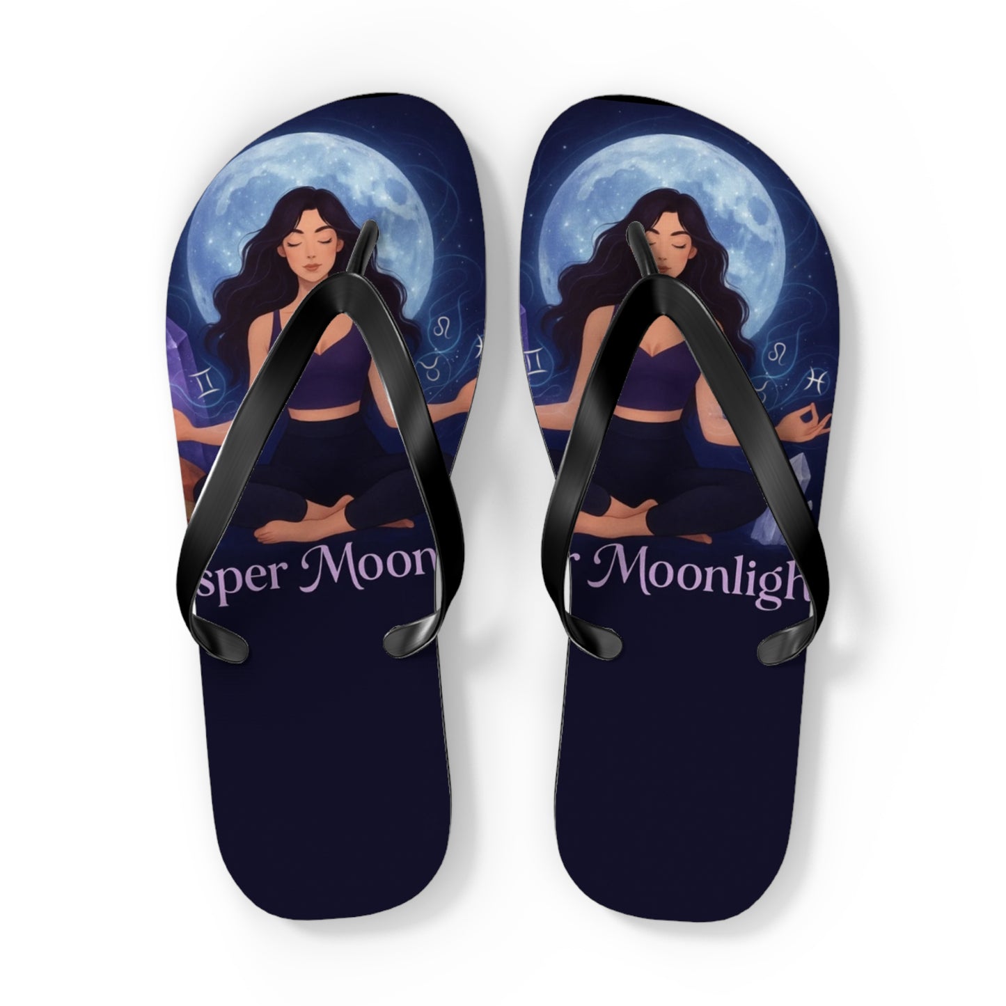 Moonlit Meditation Flip Flops — Whisper Moonlight Yoga Sandals