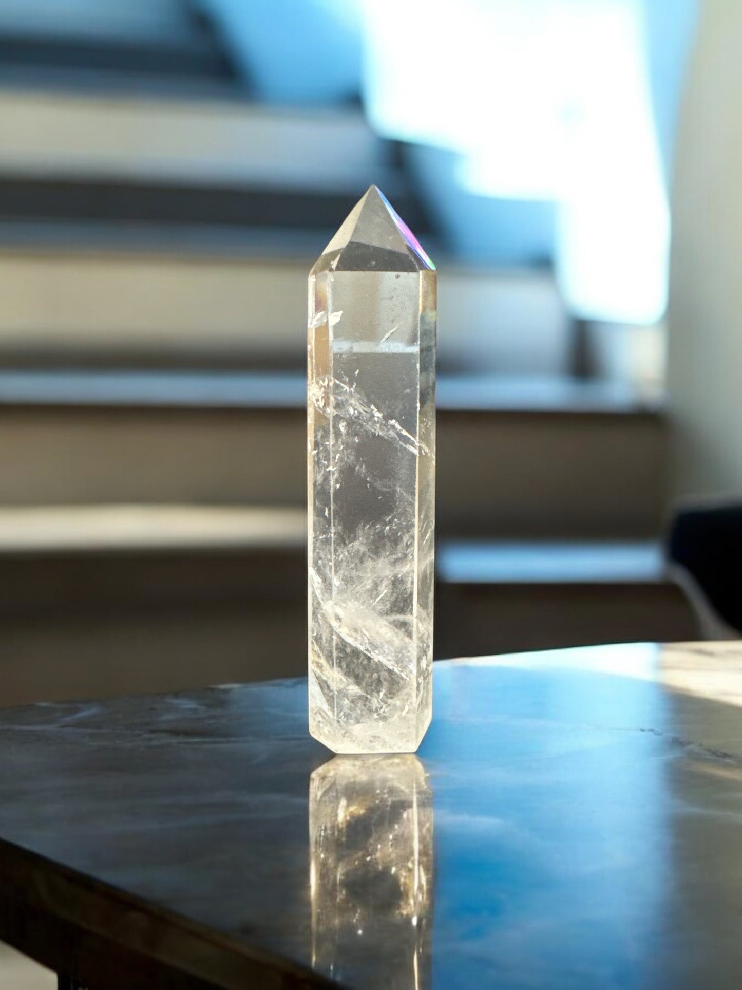 4” Clear Quartz Tower