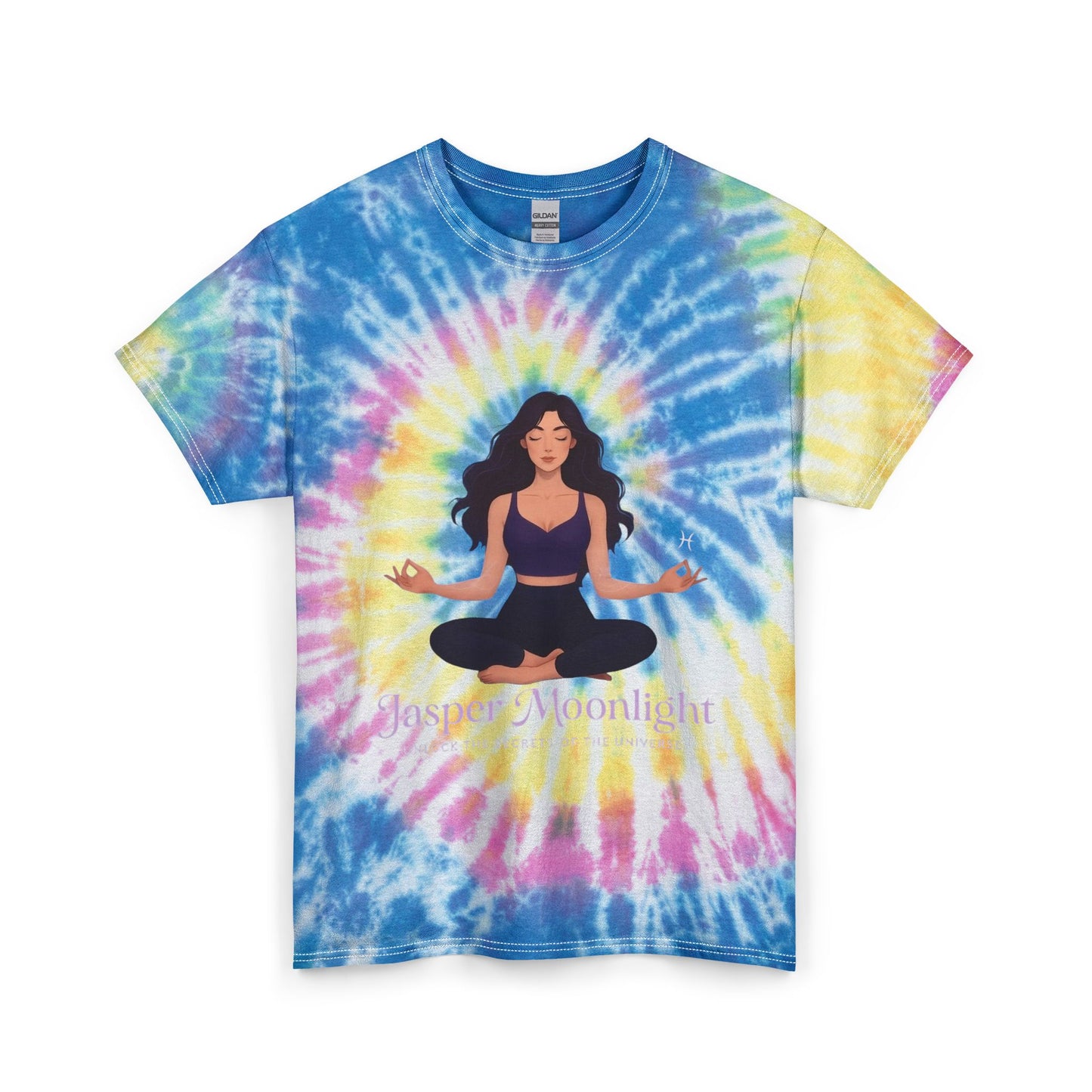 Moonlit Meditation Tie-Dye Tee — "Jasper Moonlight" Spiritual Yoga Shirt