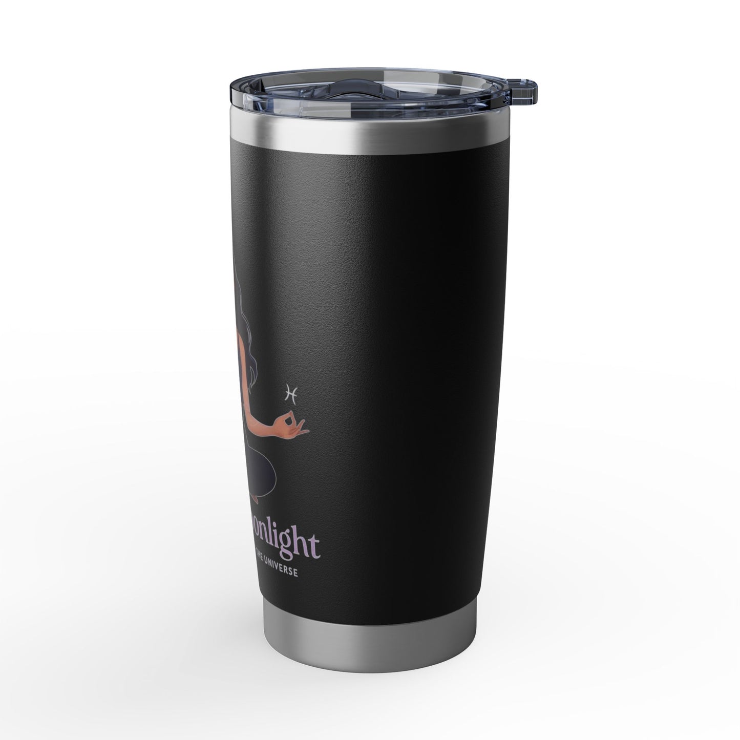 Moonlit Meditation 20oz Tumbler — Stainless Travel Mug for Yoga & Mindfulness
