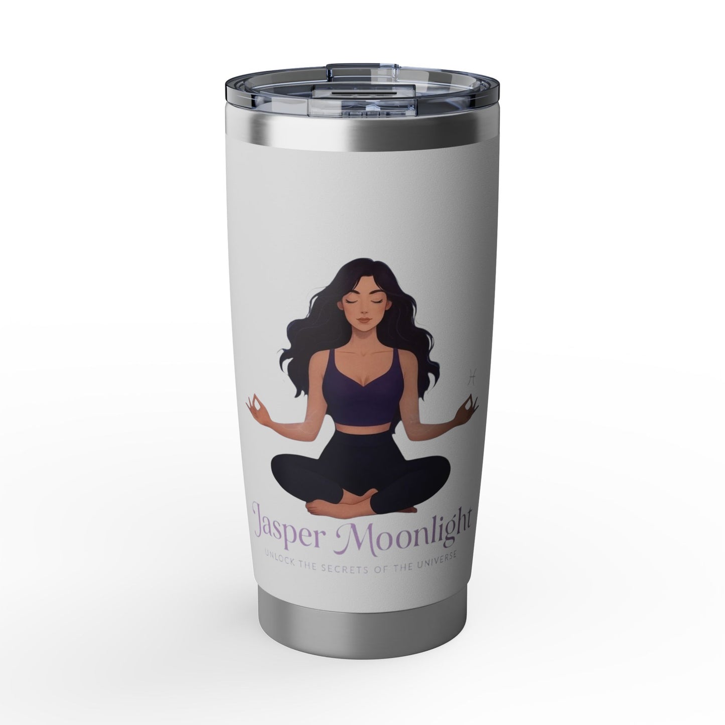Moonlit Meditation 20oz Tumbler — Stainless Travel Mug for Yoga & Mindfulness