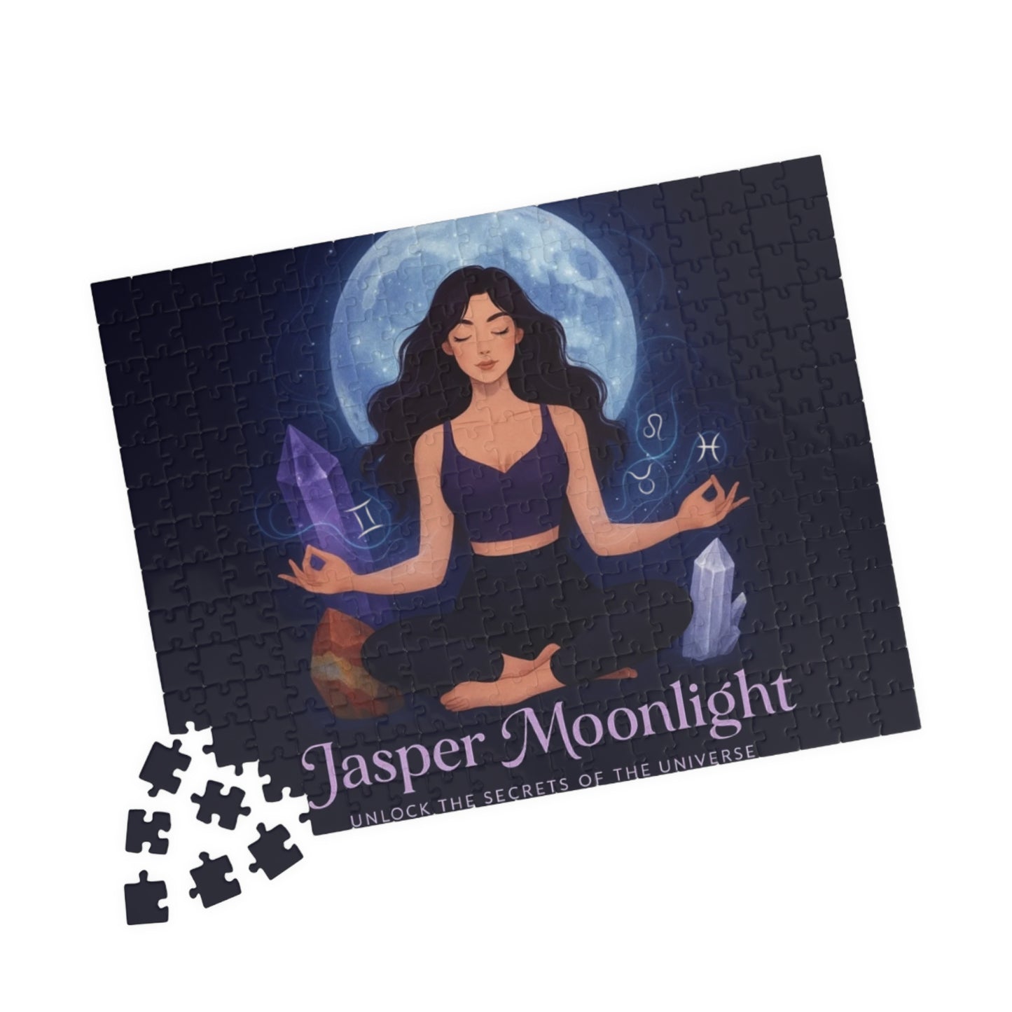 Moonlit Meditation Jigsaw Puzzle — Spiritual Crystal & Moon 252–1014 Piece