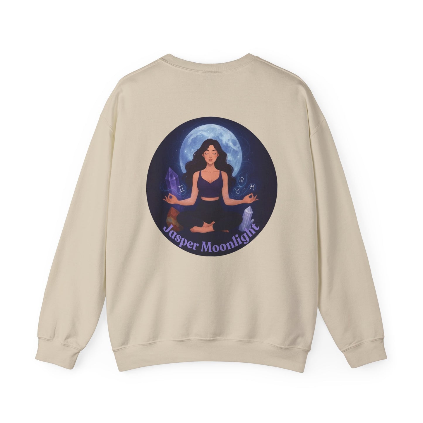 Moonlit Meditation Crewneck Sweatshirt — Back Logo