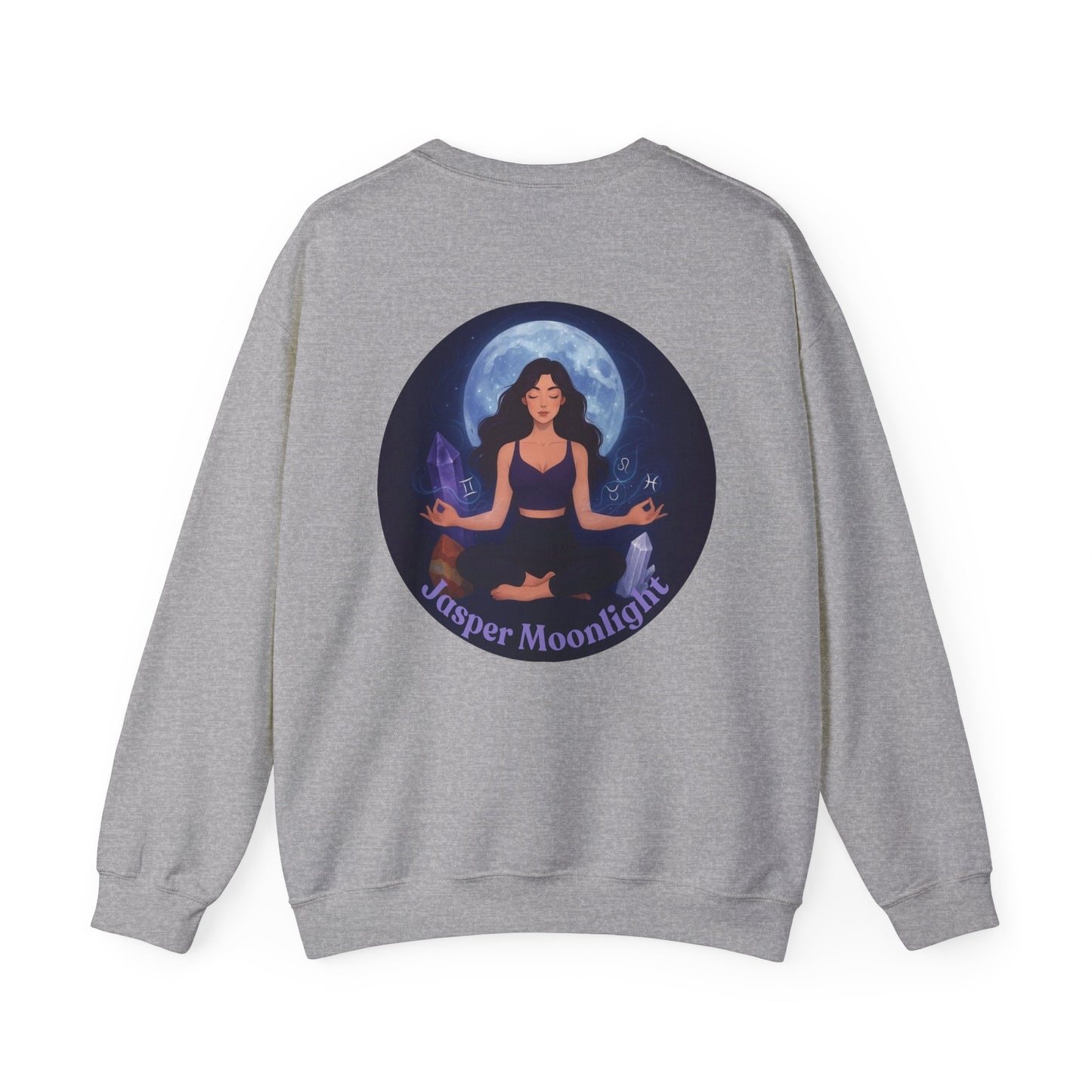Moonlit Meditation Crewneck Sweatshirt — Back Logo