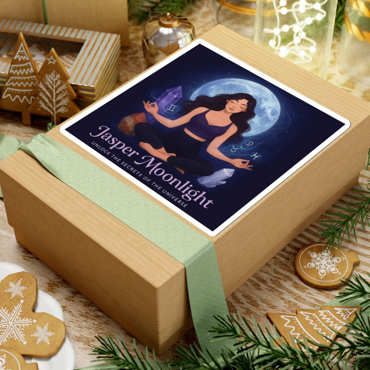 Astrology Crystal Sticker — "Jasper Moonlight: Unlock the Secrets of the Universe"