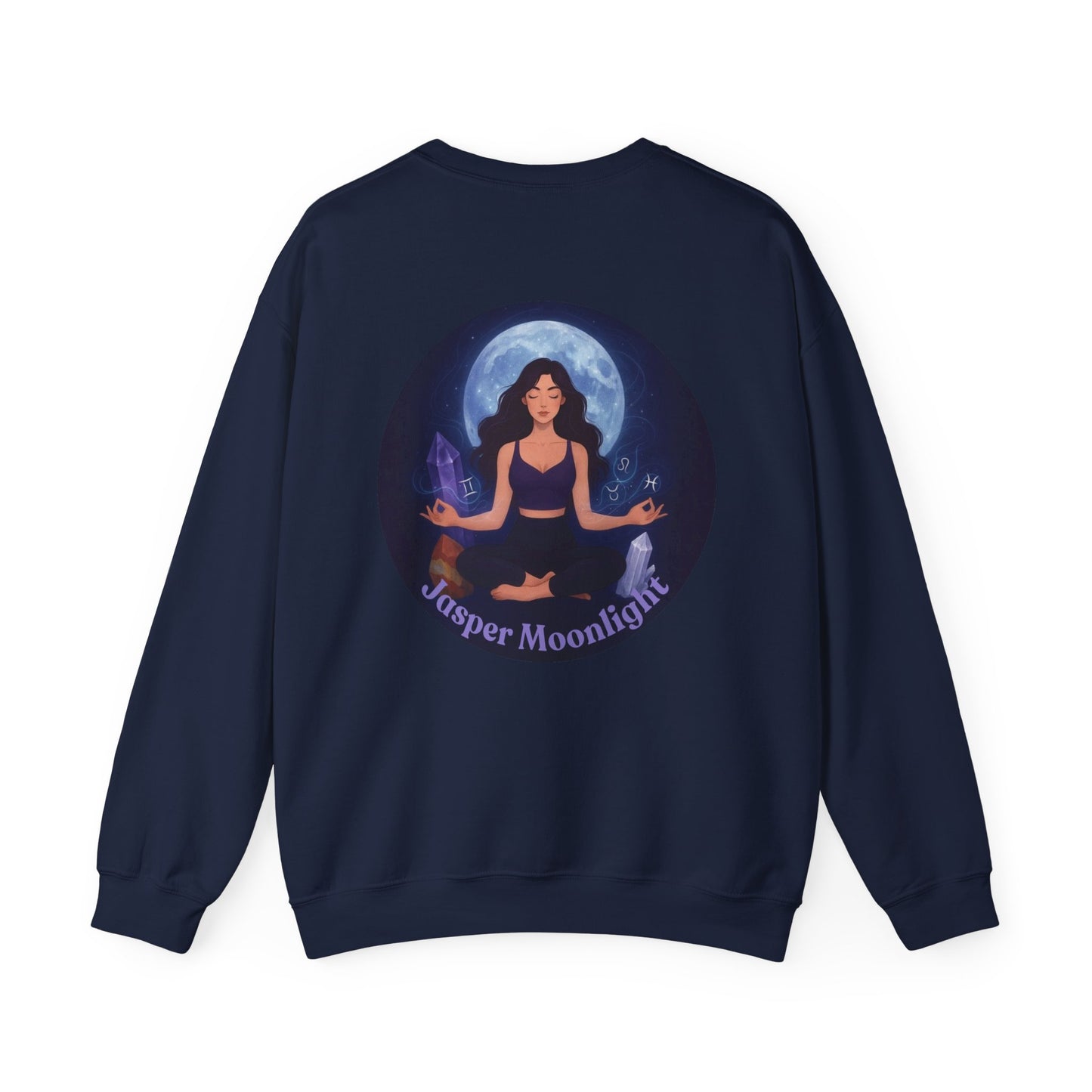 Moonlit Meditation Crewneck Sweatshirt — Back Logo