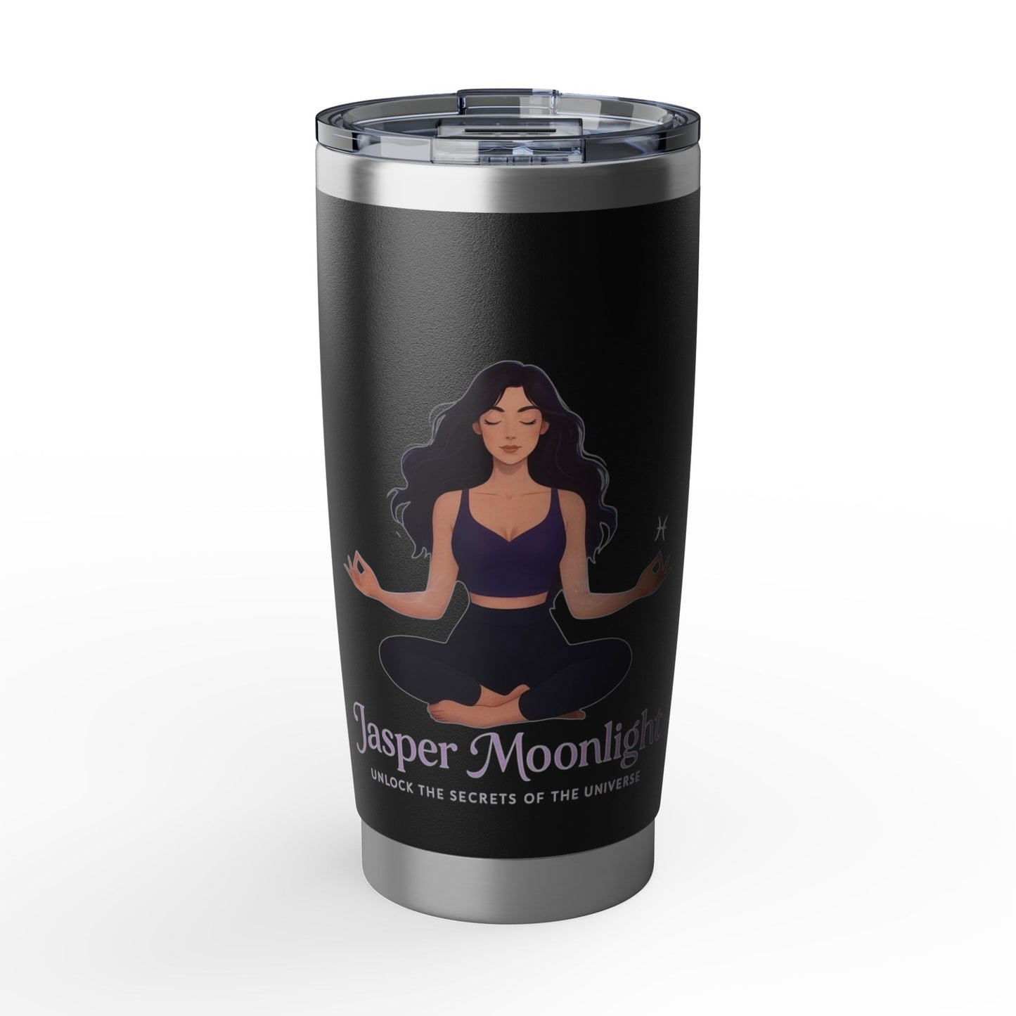 Moonlit Meditation 20oz Tumbler — Stainless Travel Mug for Yoga & Mindfulness