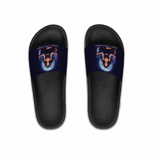 Men's Slide Sandals — Moonlit Meditation Graphic Slides
