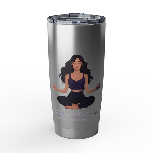 Moonlit Meditation 20oz Tumbler — Stainless Travel Mug for Yoga & Mindfulness