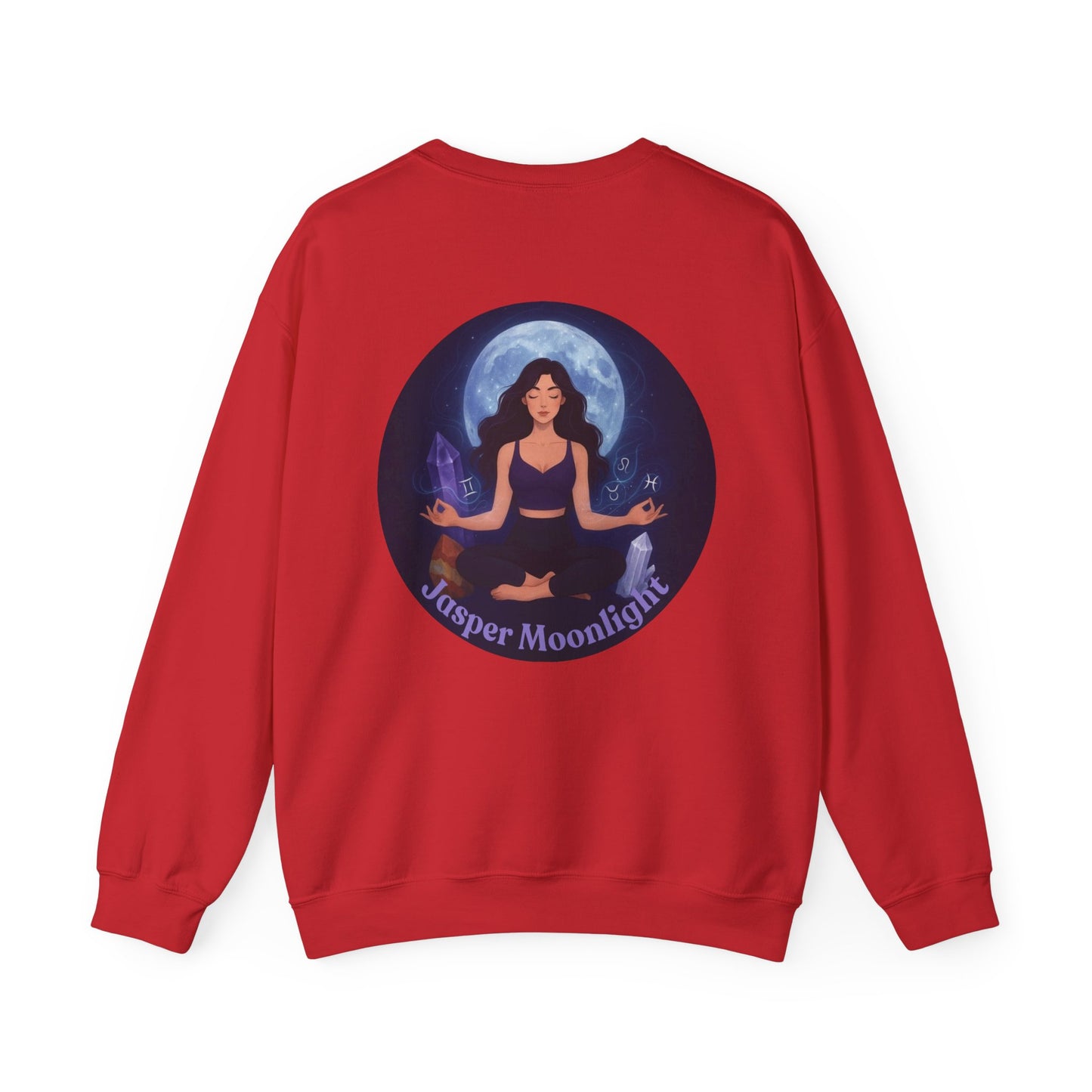 Moonlit Meditation Crewneck Sweatshirt — Back Logo