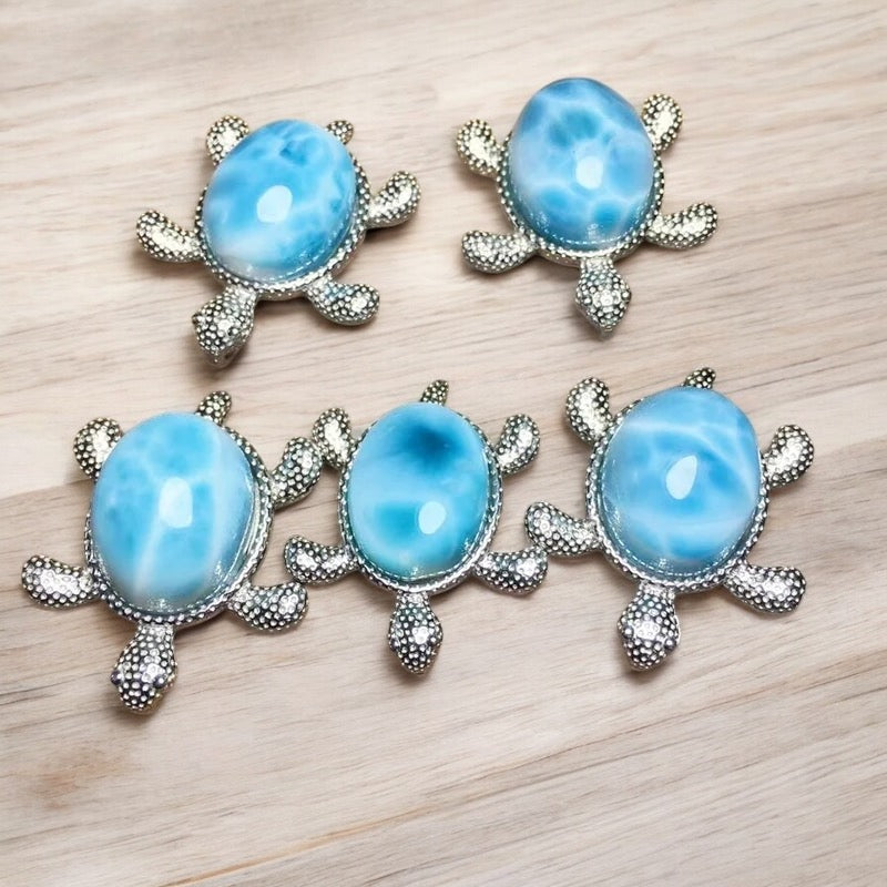 Larimar Tortoise Carving