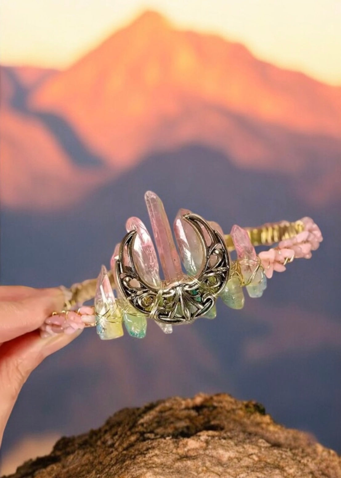 Rose Quartz Crystal Tiara *PREORDER*